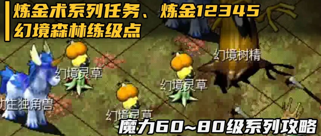 魔力攻略炼金术系列任务幻境森林练级点炼金60至80级系列之四